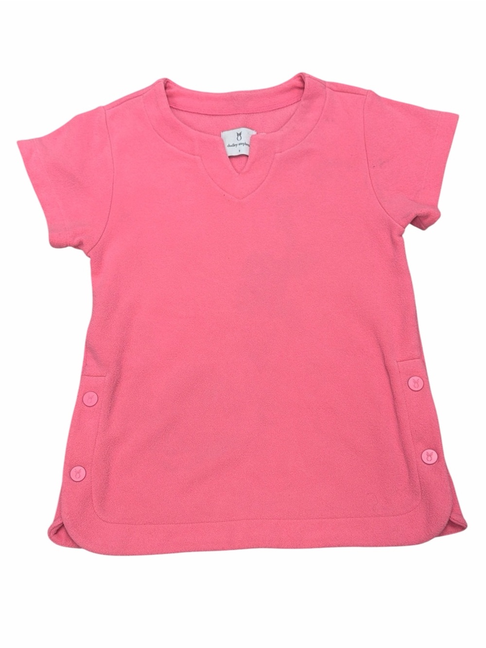 Dudley Stephens Pink French Terry Short Sleeve Top